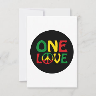One Love, Reggae design Card