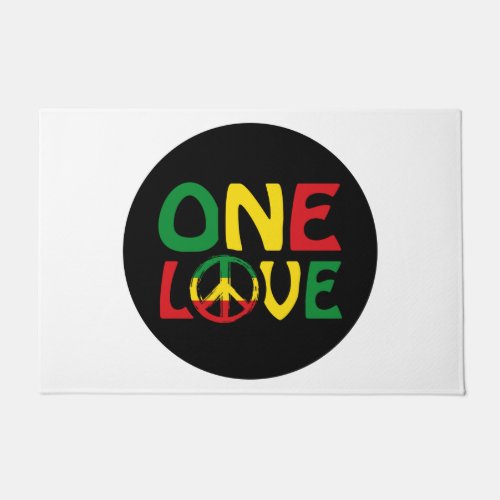 One Love Reggae design Doormat