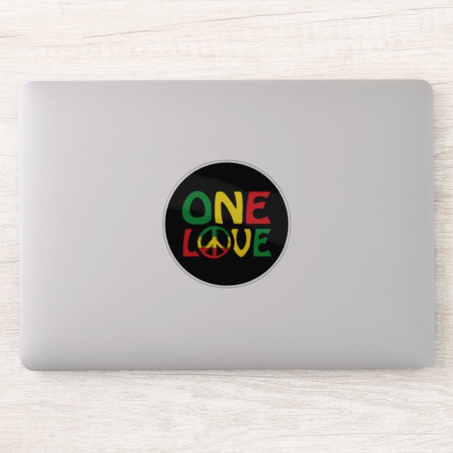 One Love, Reggae design Sticker (Computer)