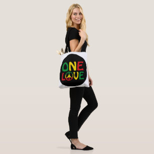One Love, Reggae design Tote Bag
