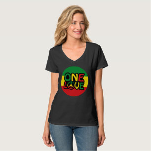 One Love, Reggae design with colors of reggae T-Shirt