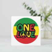 One Love, Reggae design with reggae colors (Standing Front)