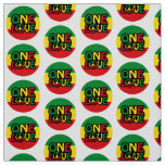 One Love, Reggae design with reggae colors Fabric