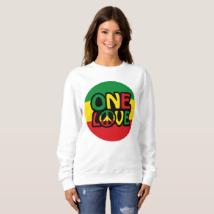 One Love, Reggae design with reggae colors Sweatshirt