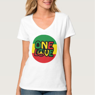 One Love, Reggae design with reggae colors T-Shirt
