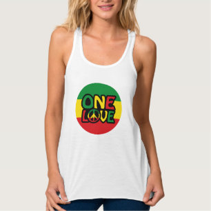 One Love, Reggae design with reggae colors Tank Top