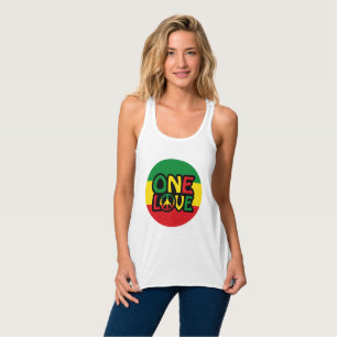 One Love, Reggae design with reggae colors Tank Top
