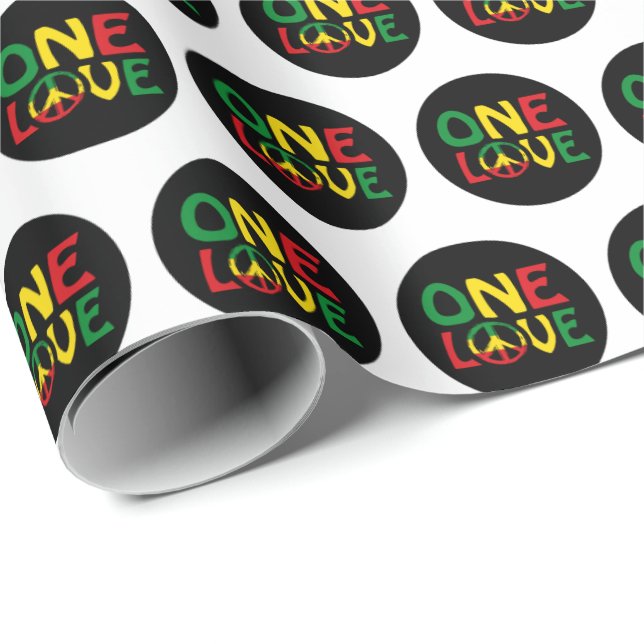 One Love, Reggae design Wrapping Paper (Roll Corner)