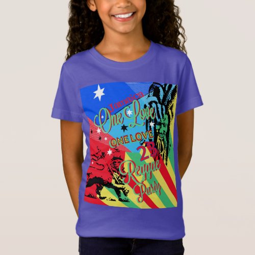 One Love Reggae Party Kids T_shirt