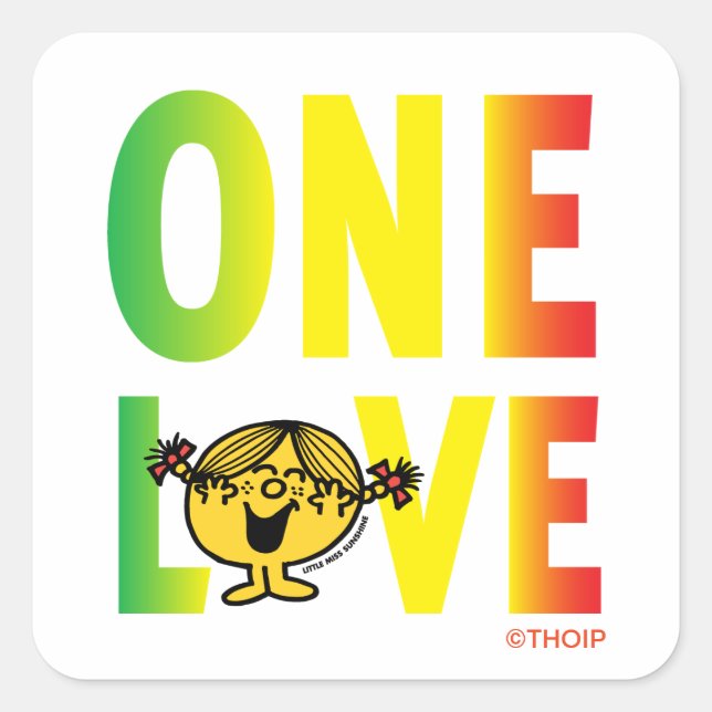 One Love Square Sticker (Front)