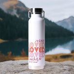 One Love Teacher Pink Modern Personalized Name Water Bottle<br><div class="desc">One Love Teacher Pink Modern Personalized Name Thor Copper Vaccuum Insulated Water Bottle features the text "one loved teacher" in modern pink script typography accented with love hearts and personalized with your custom name. Perfect for your favorite teacher for teacher appreciation, birthday, Christmas, holidays and more. Designed by Evco Studio...</div>