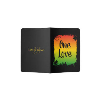 One Love Unity and Respect Reggae Monogram Passport Holder