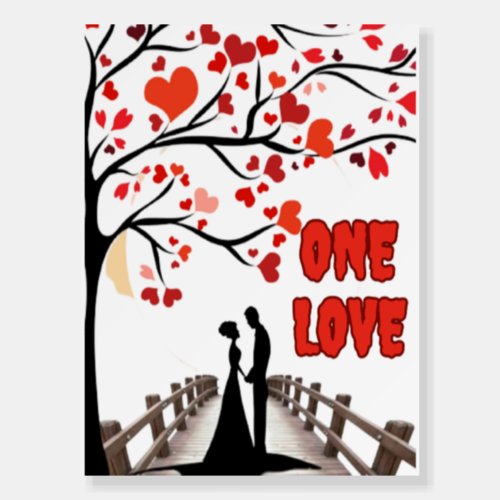 One Love Wedding Welcome Foam Board