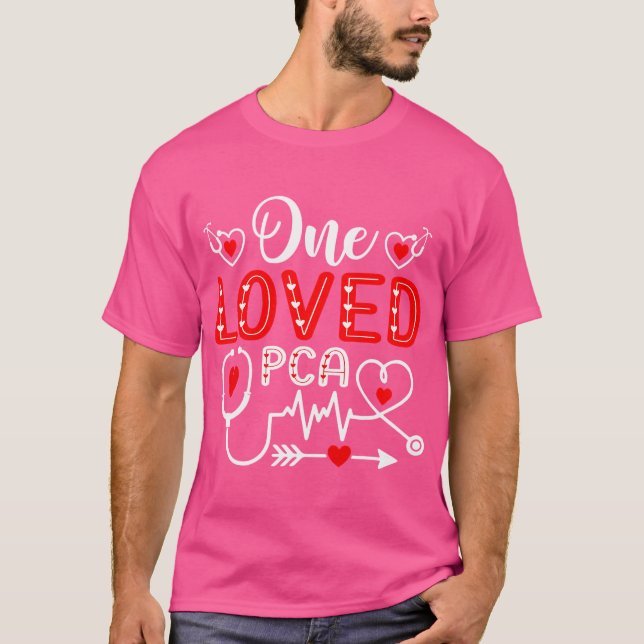 One Loved Pca Shirt Funny Nurse Stethoscope Valent (Front)