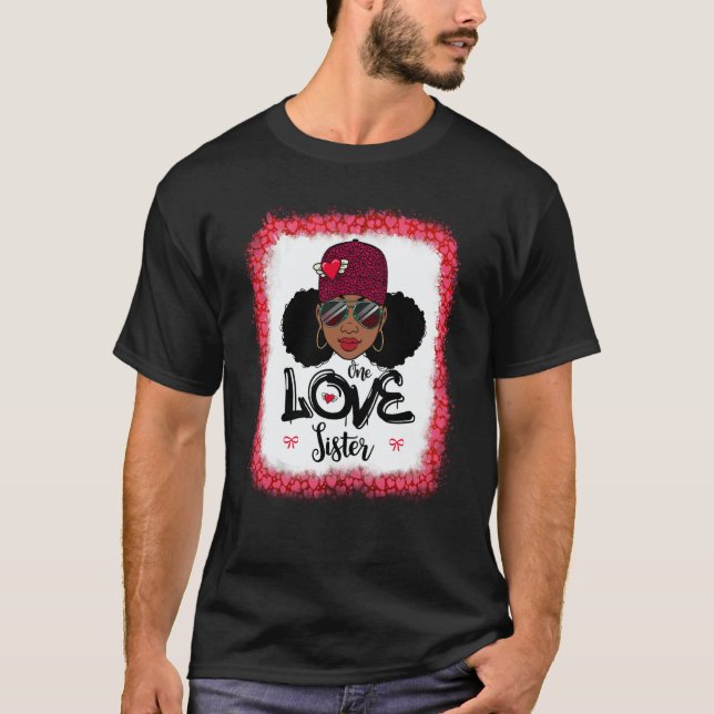 One Loved Sister Black Mom African American Women  T-Shirt (Front)