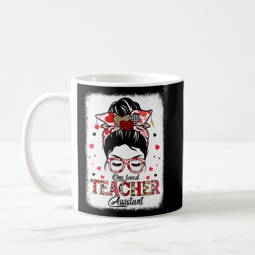 One Loved Teacher Leopard Plaid Valentines Day Wo Coffee Mug