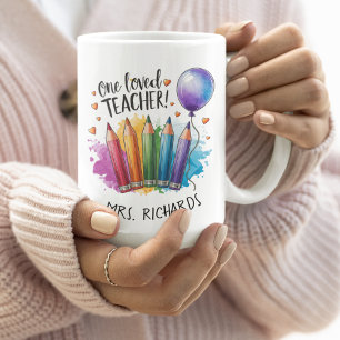 One Loved Teacher Personalised Thank You Gift Coffee Mug