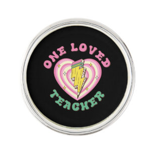 One Loved Teacher Valentine Teacher Gift Lapel Pin