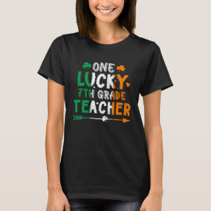 One Lucky 7th Grade Teacher St Patricks Day Irish  T-Shirt