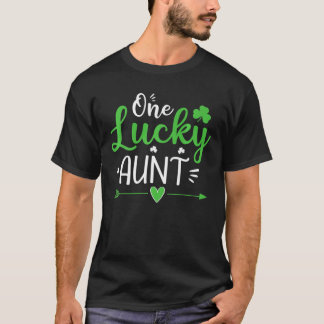 One Lucky Aunt, St Patricks Day Funny Gifts Women T-Shirt