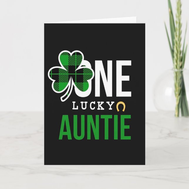 One Lucky Auntie Shamrock Card (Front)