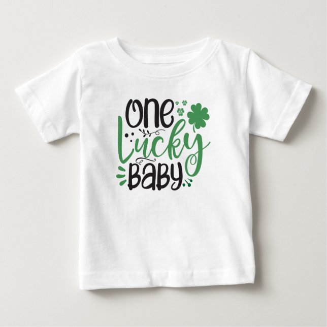One Lucky Baby St Patrick T-Shirt for Kids (Front)