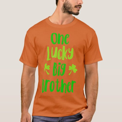 One Lucky Big Brother St Patricks Day Pregnancy  T_Shirt