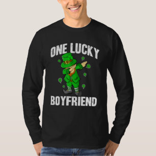 One Lucky Boyfriend St Patricks Day Dabbing Leprec T-Shirt