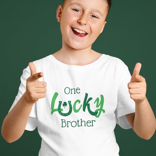 One Lucky Brother  Customizable St Patricks Day T_Shirt