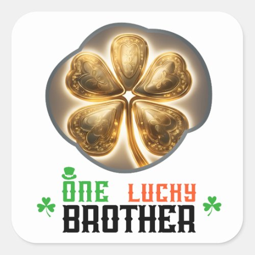 One Lucky Brother _ Irish Pride Parade Square Sticker