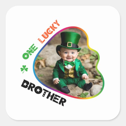 One Lucky Brother _ Irish Pub Trivia Night Square Sticker