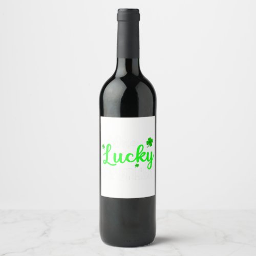 One Lucky Brother Irish Shamrock St Patricks Day F Wine Label