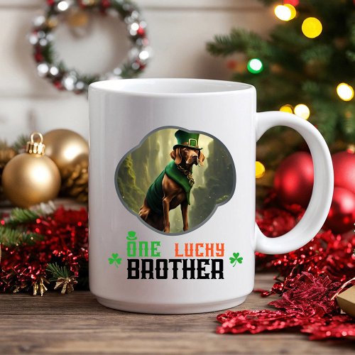 One Lucky Brother _ Luck and Leprechauns Two_Tone Coffee Mug