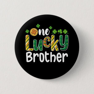 One Lucky Brother Matching Family St Patrick's Day Button