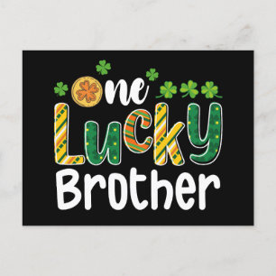 One Lucky Brother Matching Family St Patrick's Day Postcard