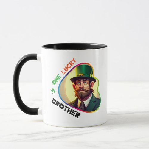 One Lucky Brother _ Shimmering Shamrock Ball Mug