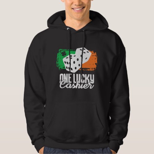 One Lucky Cashier Dice Game Lover Family Group Mat Hoodie