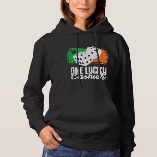 One Lucky Cashier Dice Game Lover Family Group Mat Hoodie