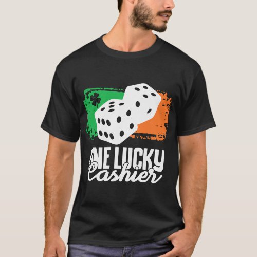 One Lucky Cashier Dice Game Lover Family Group Mat T_Shirt