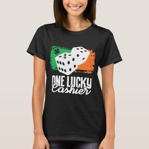 One Lucky Cashier Dice Game Lover Family Group Mat T_Shirt