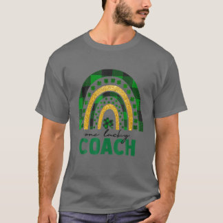 One Lucky Coach Rainbow St Patricks Day Shamrock T-Shirt