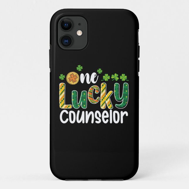 One Lucky Counselor School St Patrick's Day Case-Mate iPhone Case (Back)