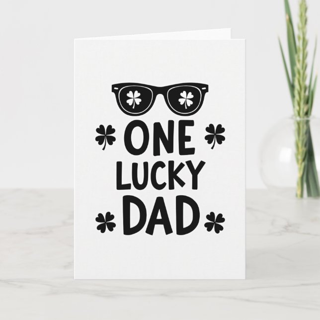 One Lucky Dad Best Wishes Card (Front)