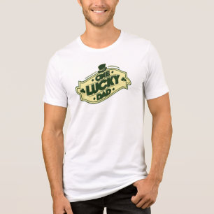One Lucky Dad Clover Leaf Father's Day Tri-Blend Shirt