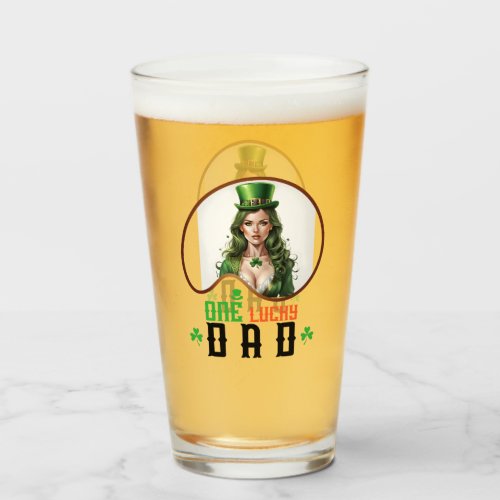 One Lucky Dad _ Irish independence Glass