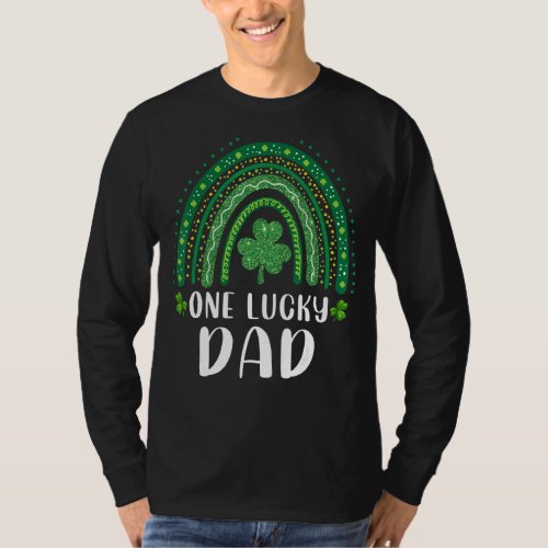 One Lucky Dad Rainbow Saint Patricku2019s Day Iris T_Shirt