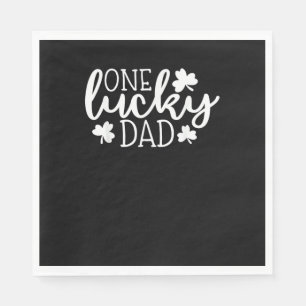 One Lucky Dad Shirt St Patricks Day Shirt Men Dadd Napkins