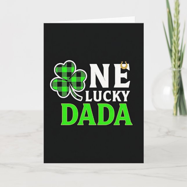 One Lucky Dada Celebration Card (Front)