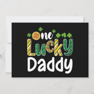One Lucky Daddy Matching Family St Patrick's Day Invitation