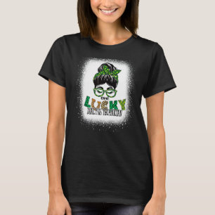One Lucky Dialysis Technician Bleached St Patricks T-Shirt